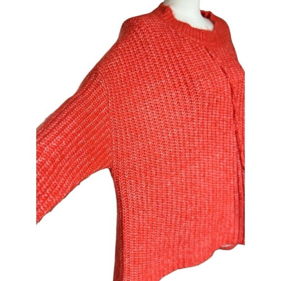 Zara Knit Oversized Relaxed Fit Round Neck Long Sleeve Pullover Sweater Sz L - Picture 7 of 11